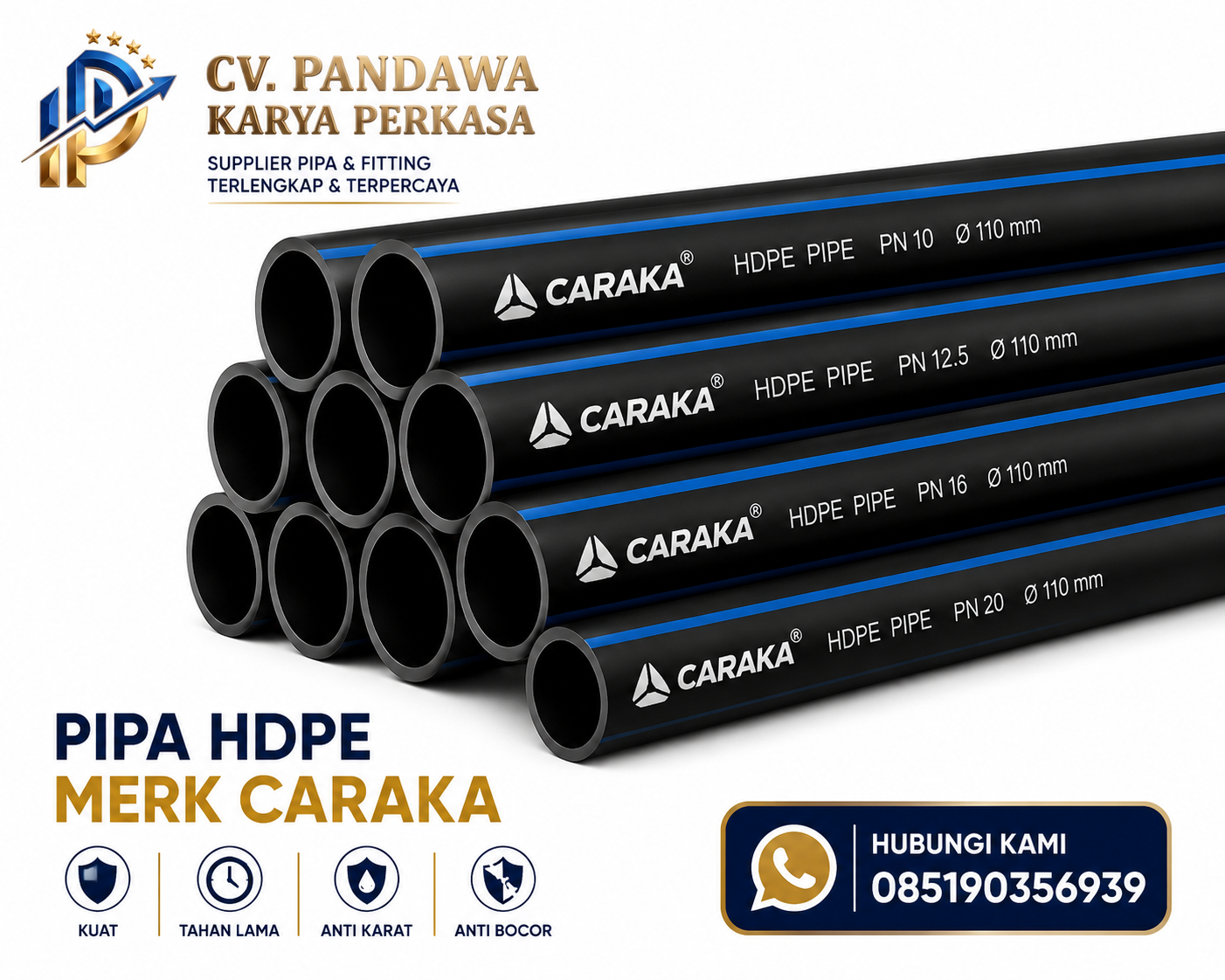Jual Pipa HDPE Caraka Surabaya